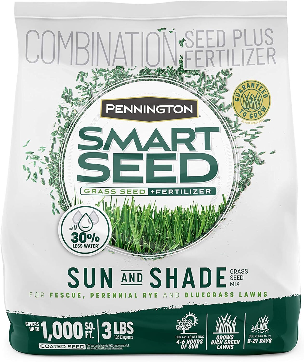 Smart Seed Sun And Shade Grass Mix 3 Lb