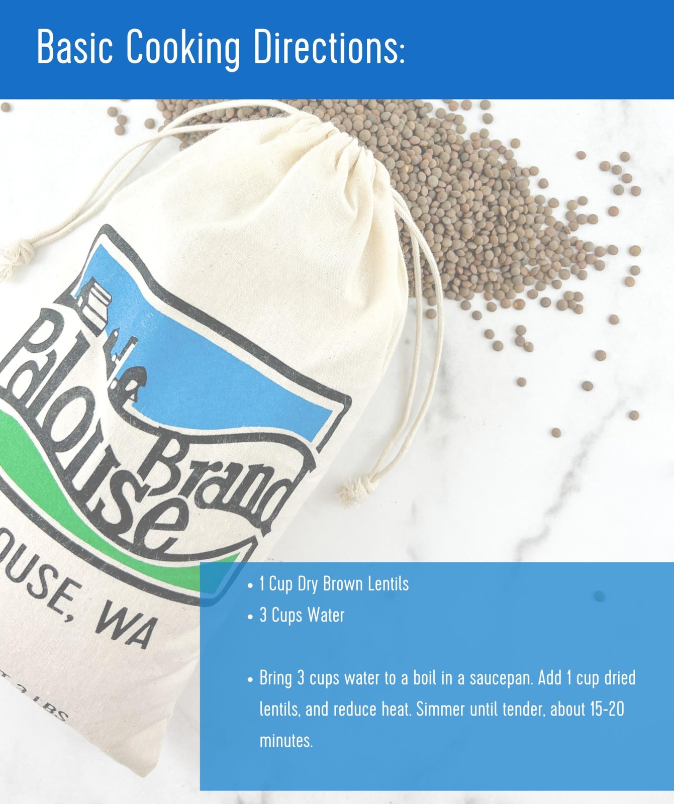 Certified Glyphosate Residue Free Brown Lentils | 25 LBS | Bulk | Desiccant …