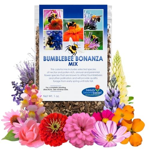 Bumblebee Bonanza Wildflower Seeds – 1oz, Open-Pollinated Wildflower Seed
