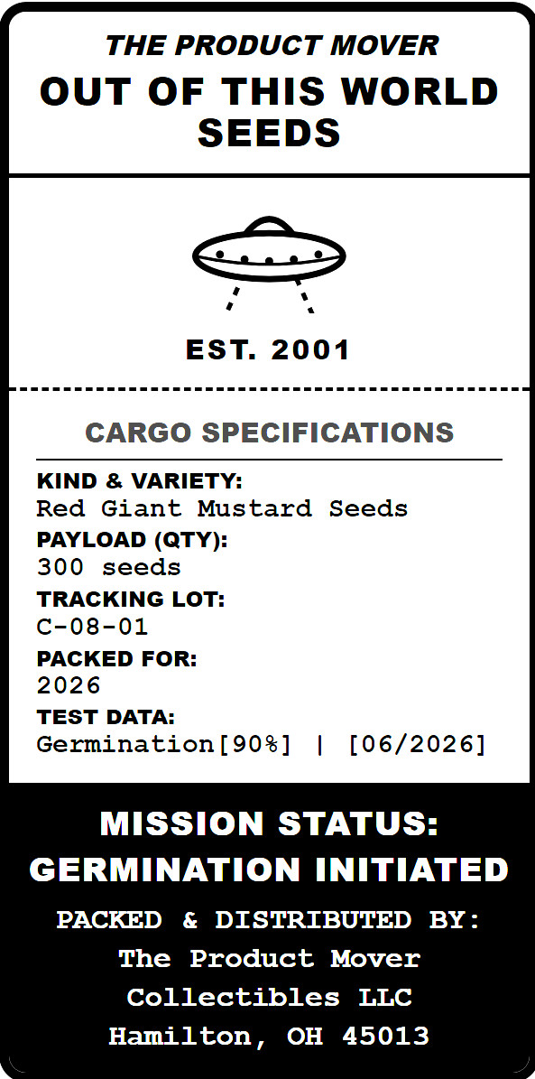Red Giant Mustard Seeds 300 Count Non-GMO Heirloom Vegetable Garden Planting