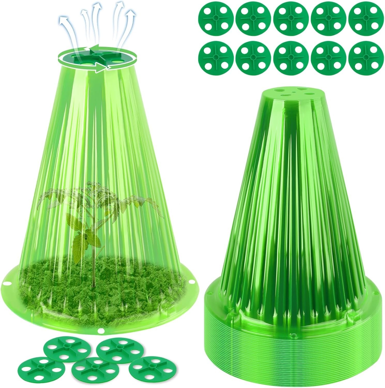 Multi-Functional 30 Pack Plant Cloches – Weather & Animal Protection Included