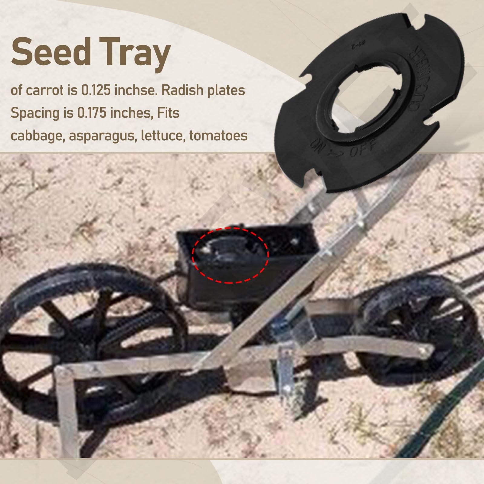 60009 60010 Optional Seed Plate 12 Set for Earthway 10001 1001-B Garden Seeder