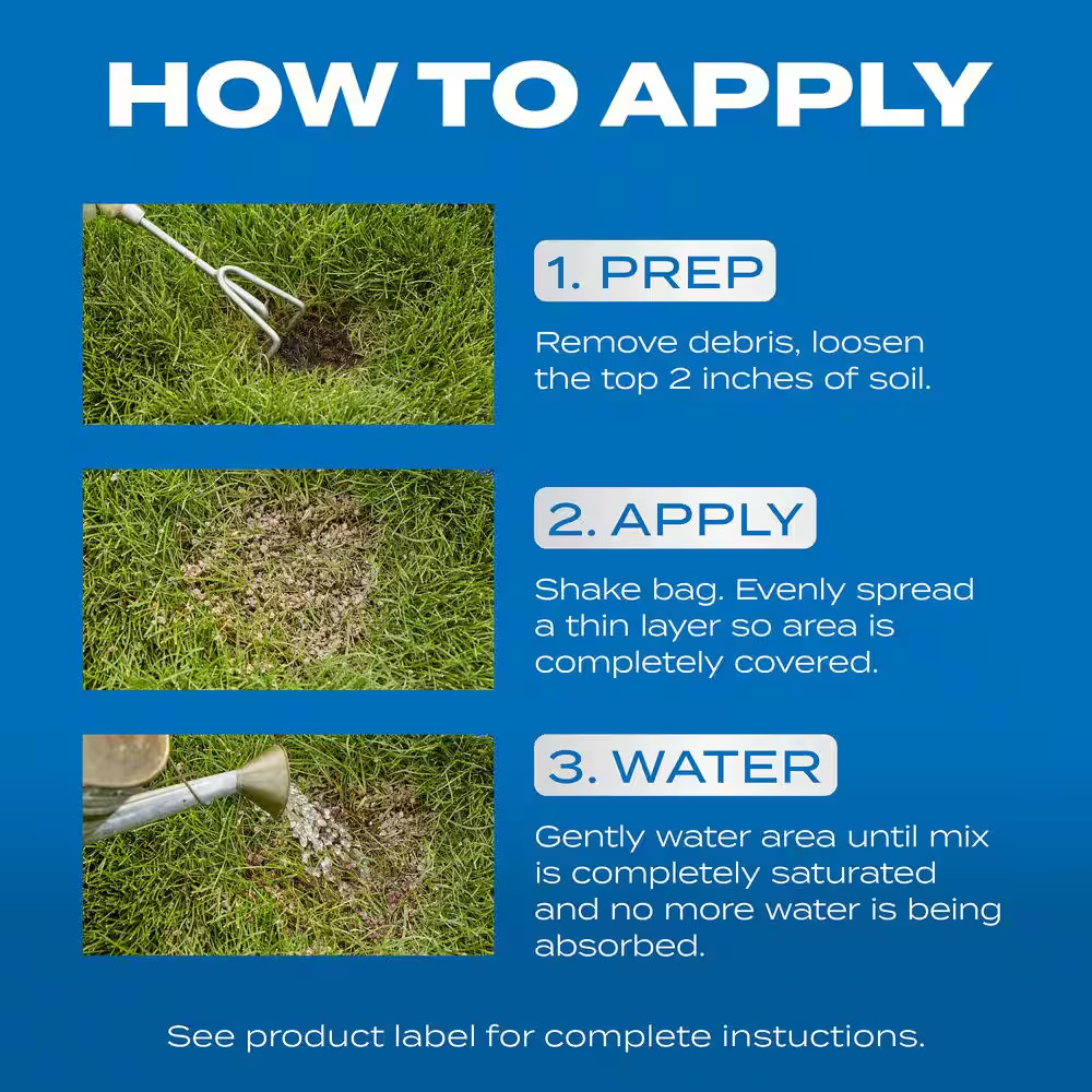 Patchmaster 10 Lbs. Lawn Repair Mix Sun + Shade Mix, Combination Grass Seed, Fer