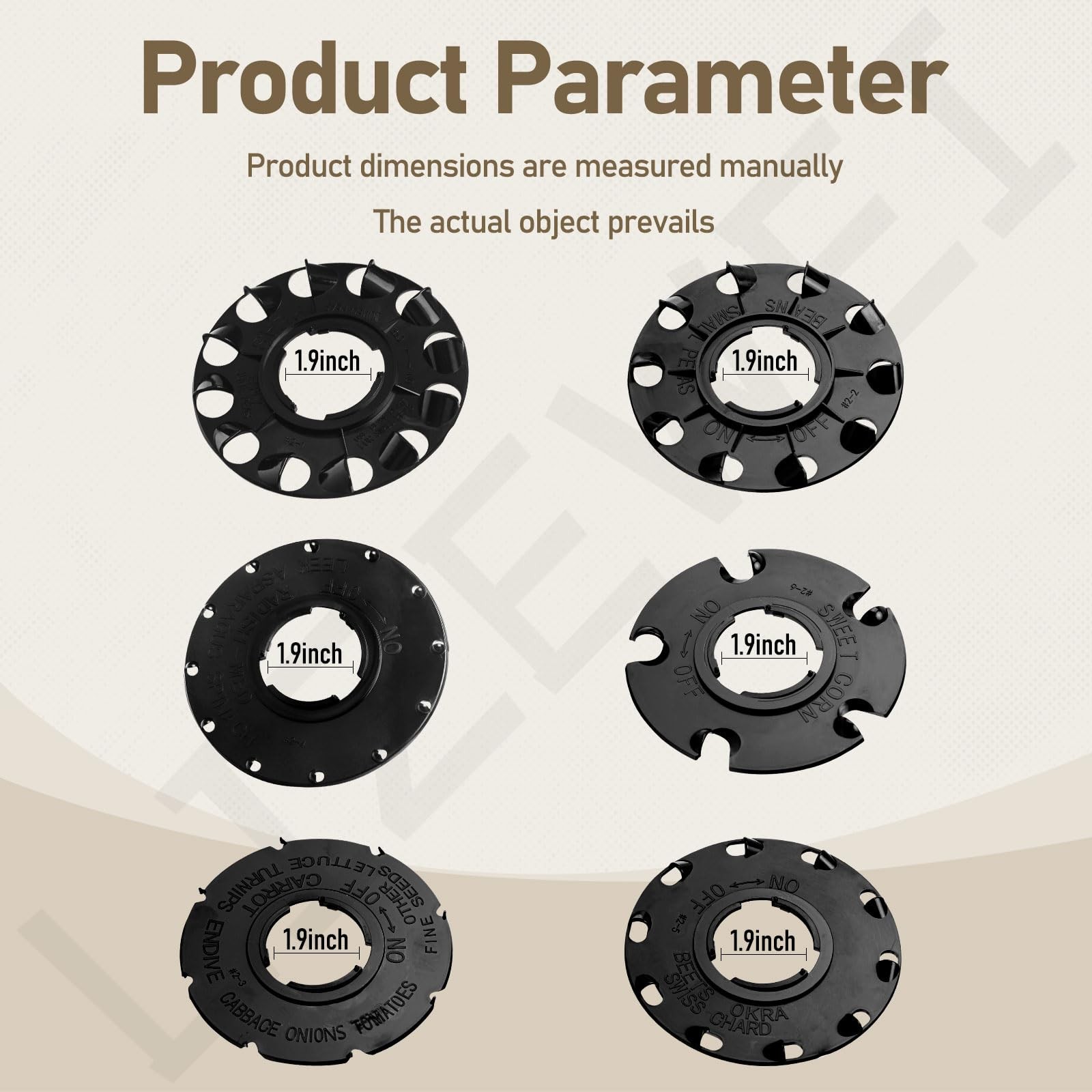 60009 60010 Optional Seed Plate 12 Set for Earthway 10001 1001-B Garden Seeder