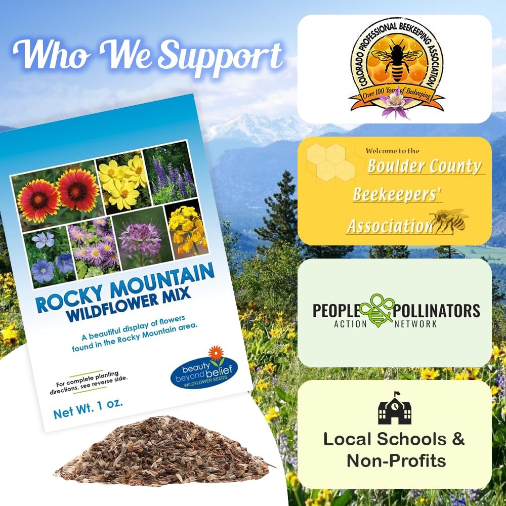 Rocky Mountain Wildflower Seed Mix 1oz – Premium Wildflower Seed Mix for High…