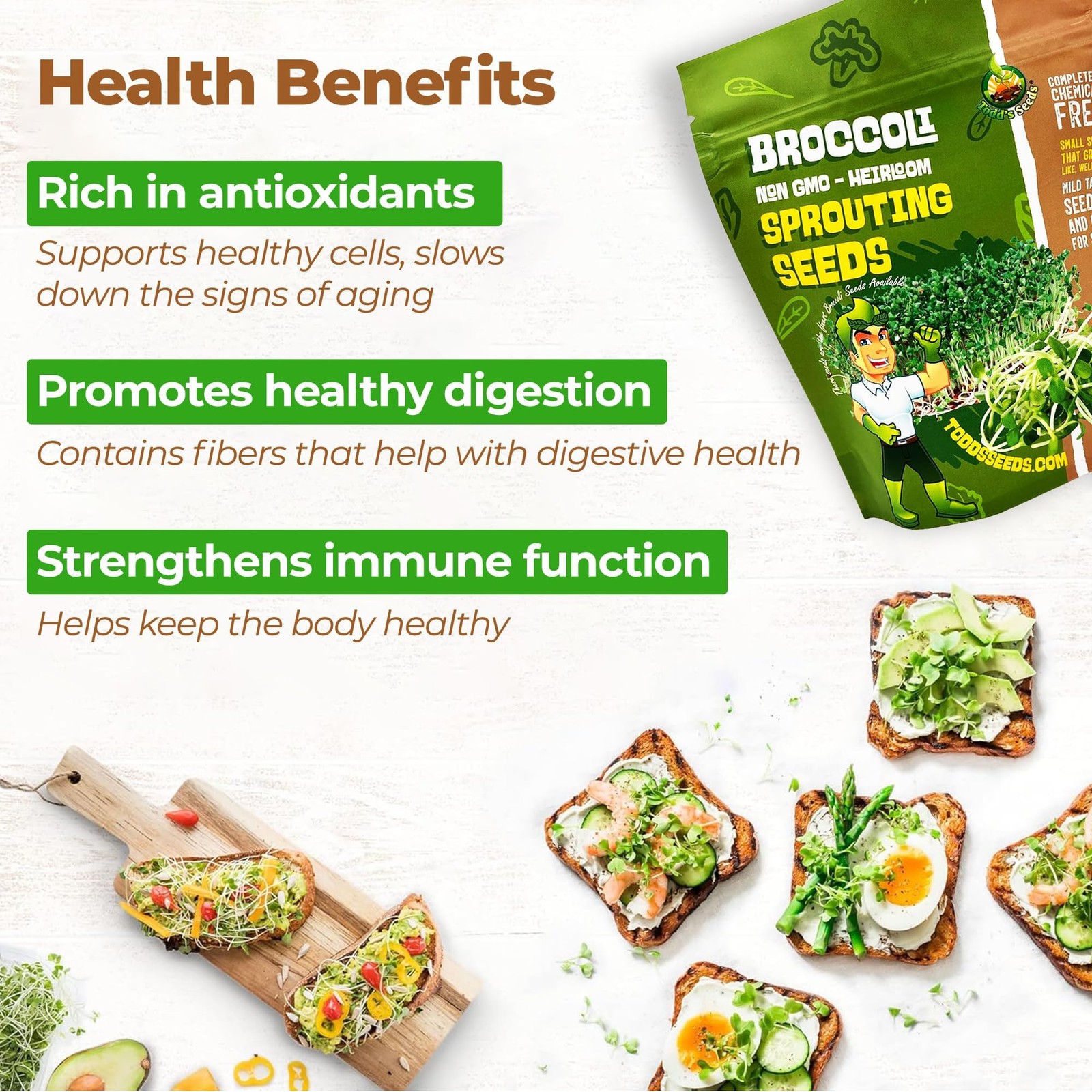 Broccoli and Friends Sprouting Seed Mix, One Pound