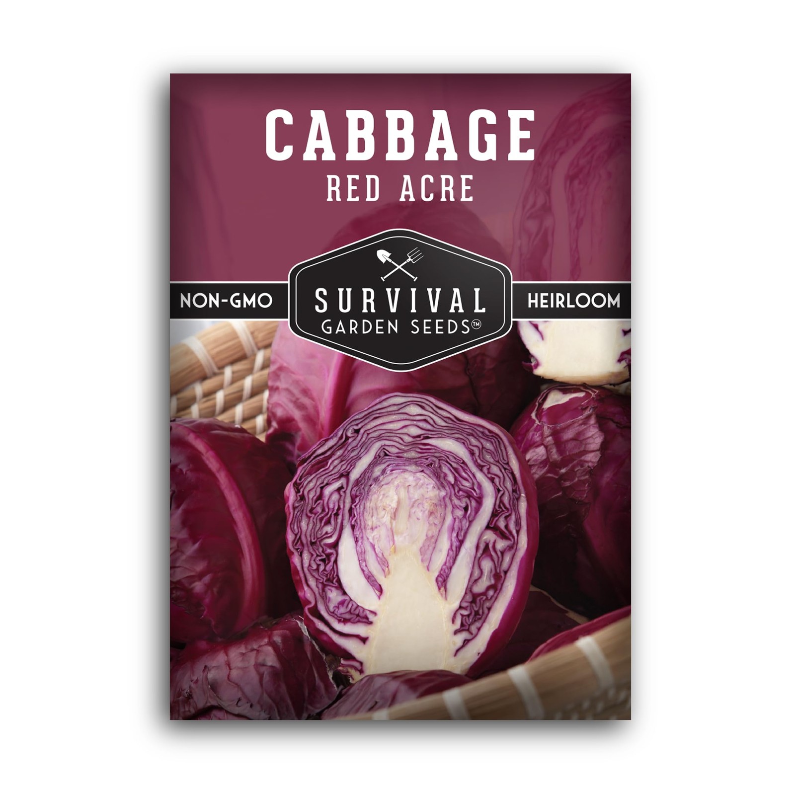 Red Acre Cabbage Seeds for Planting – Heirloom Purple Variety with Compact He…