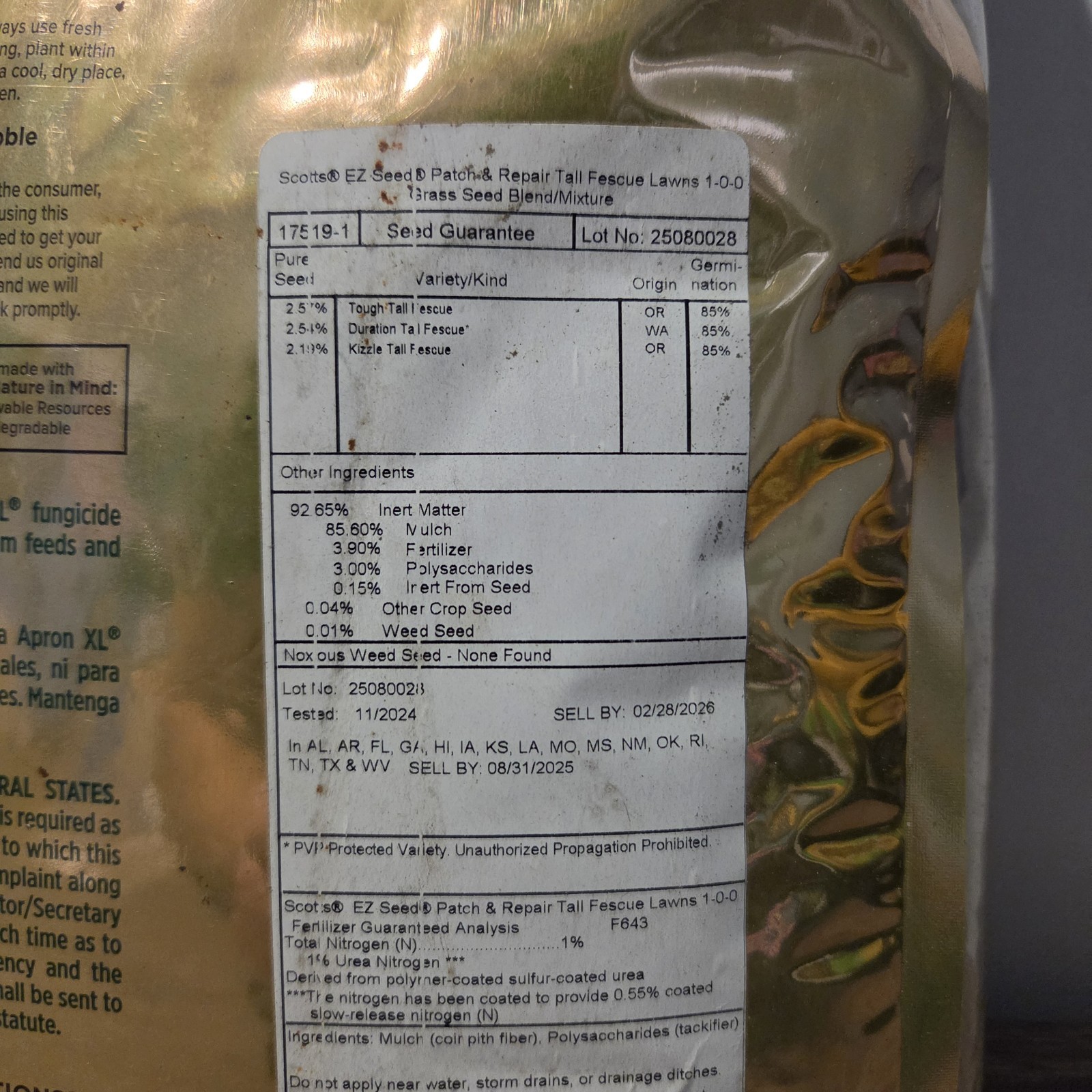 Scotts EZ Seed Patch & Repair Centipede Grass 20 lbs. Covers up to 445 sq.ft.