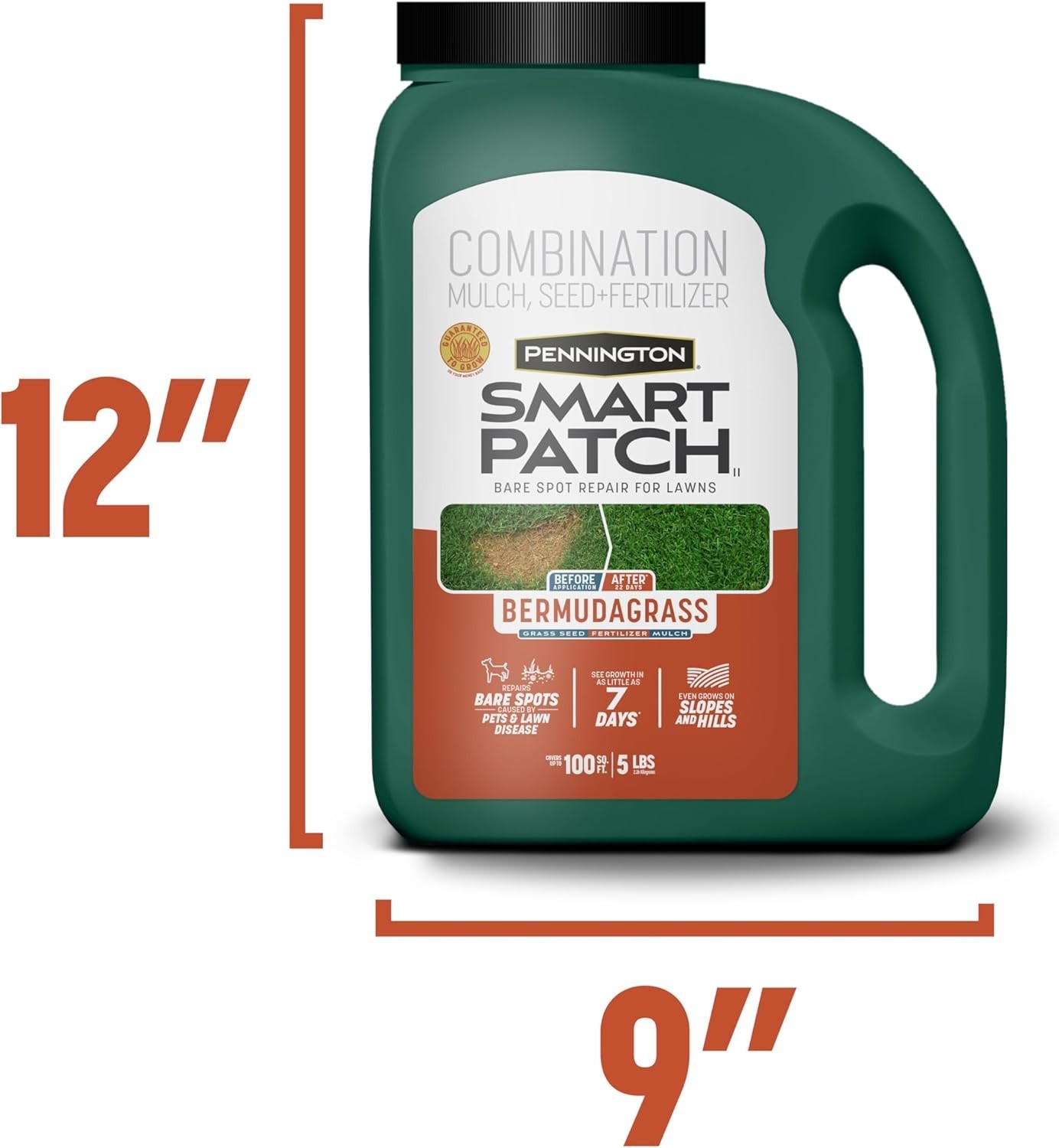 5lb Smart Patch Bermudagrass Seed for Quick Lawn Revival – Covers 100 sq. ft.