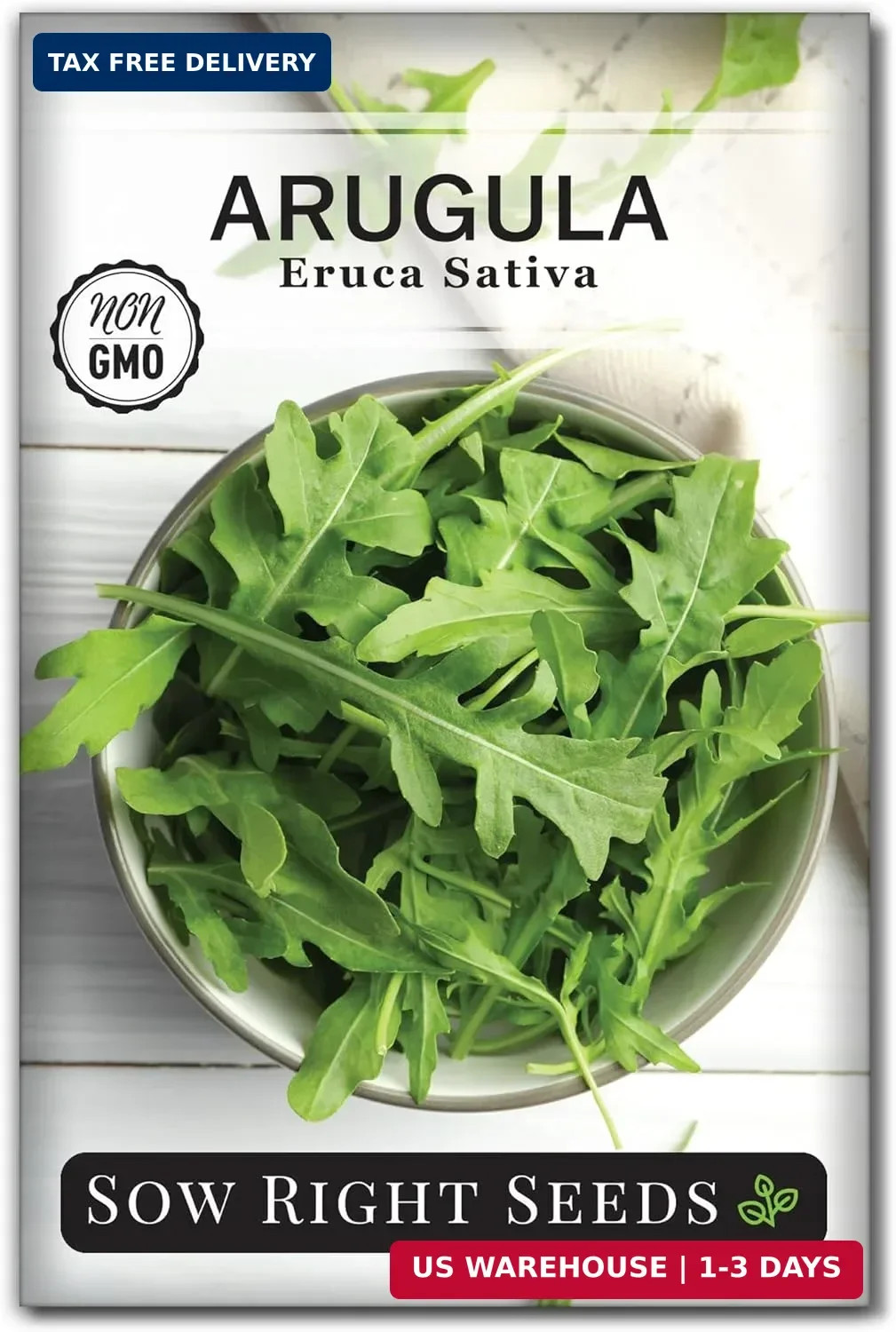 Sow Right Seeds – Arugula Seeds for Planting – Non-GMO Heirloom Seeds with Instr