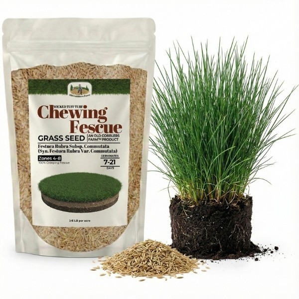 Old Cobblers Farm™ Wicked Tuff Turf Chewings Fescue Grass Seed – Lush Green Lawn