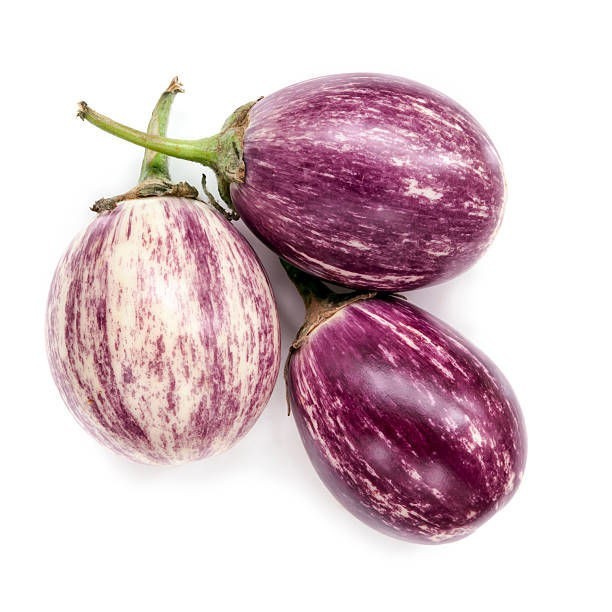 RARE✿ Spanish Heirloom Listada de Gandia Eggplant 15+ Seeds ●No Peeling Needed