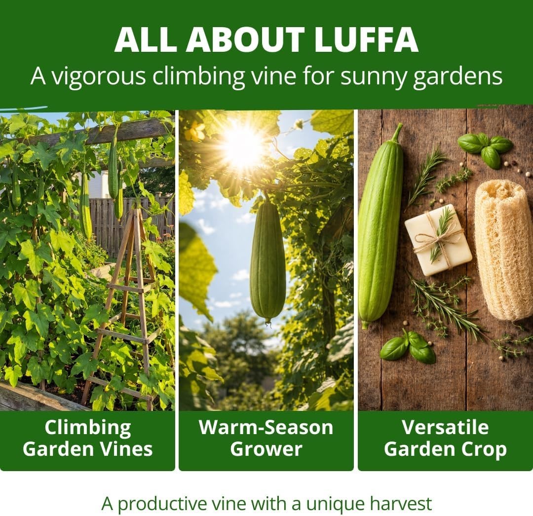 10 Luffa Seeds Sponge/Edible NON GMO Free Shipping & Tracking