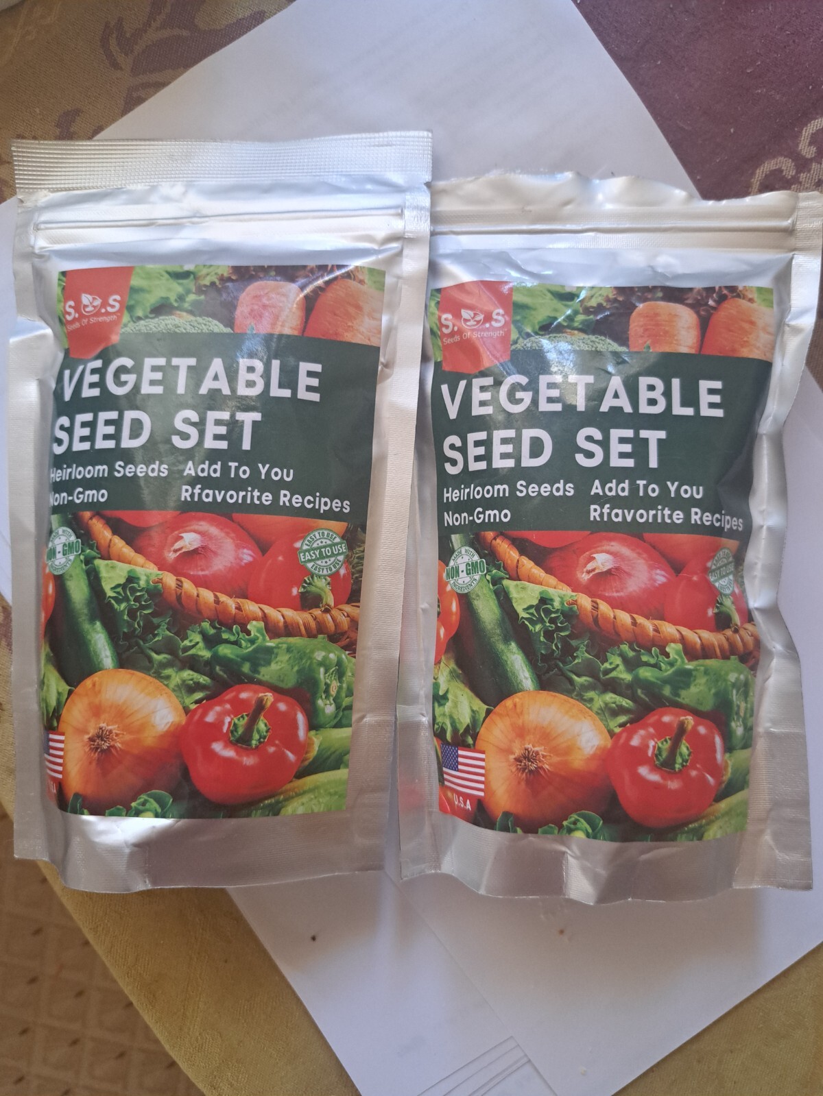 Vegetable Seed set Non GMO Heirloom (2 pack)
