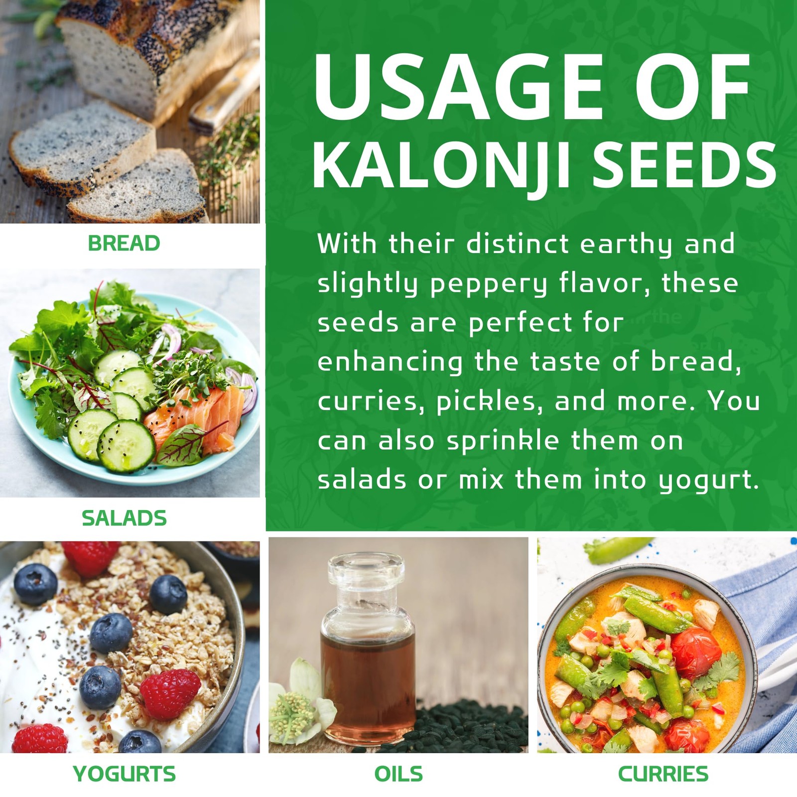 Organic Nigella Seeds 7oz Whole Black Seed, Kalonji, Black Cumin