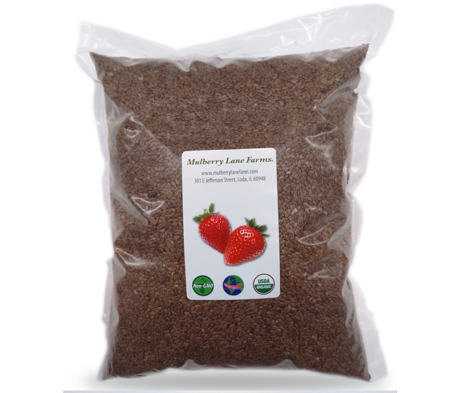 Brown Flax Seed 5 Pounds Flaxseed Whole, Raw, USDA Certified Organic, Non-GMO…