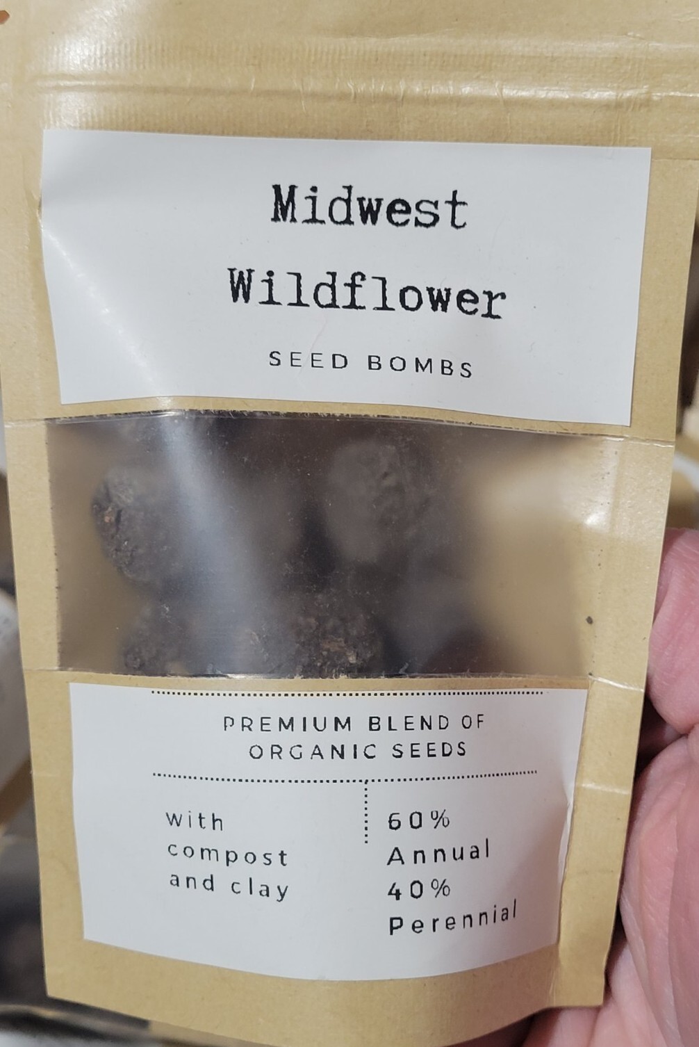 Midwest Wildflower Seed Balls Bombs Annual/perennial Premium Organic Seed Mix