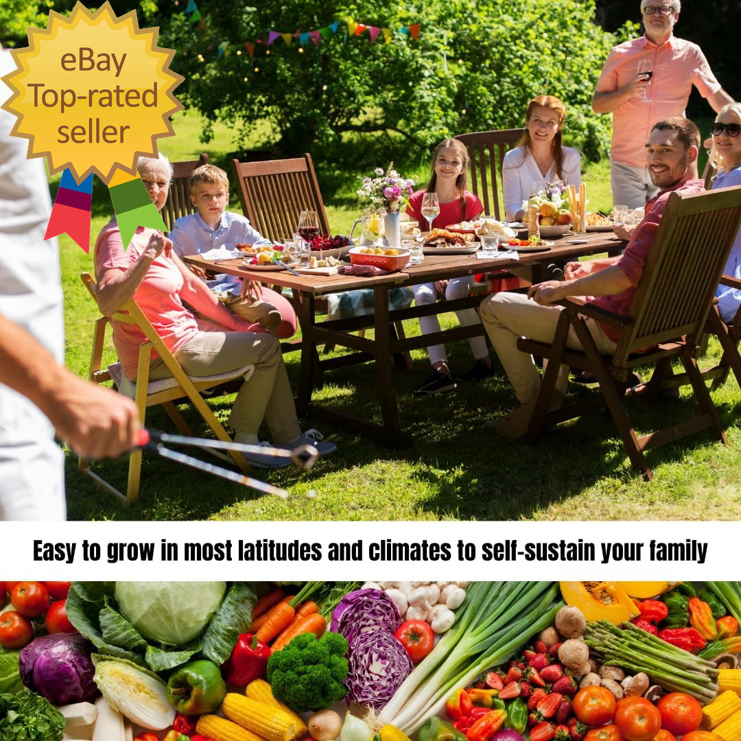 Survival Garden Heirloom Seeds Non GMO 105 Varieties of Herb Fruit and Vegetabl