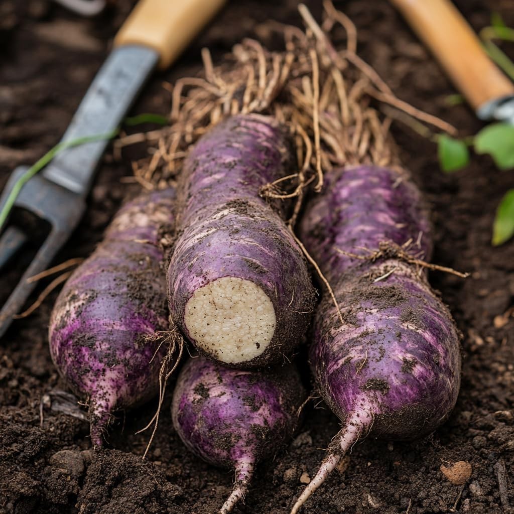 100 Pcs Dioscorea Alata Seeds, Heirloom Purple Yam Vegetable Seeds for Planti…
