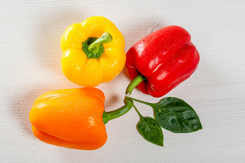 Yellow, Orange & Red Bell Pepper Seeds 100, Organic Grown in US