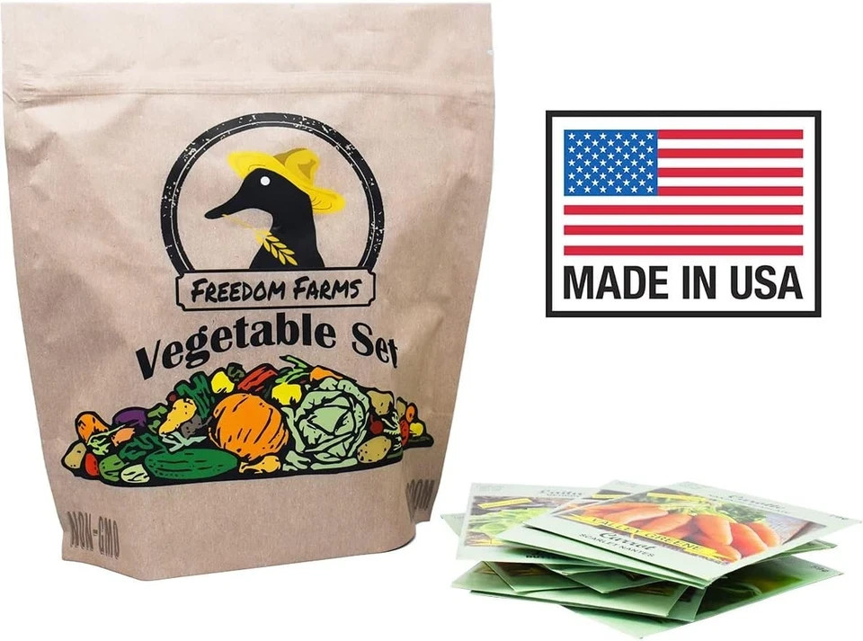 43 Variety Seed Packets – Veggies & Herbs, Non-GMO, 10,000+ Seeds Total