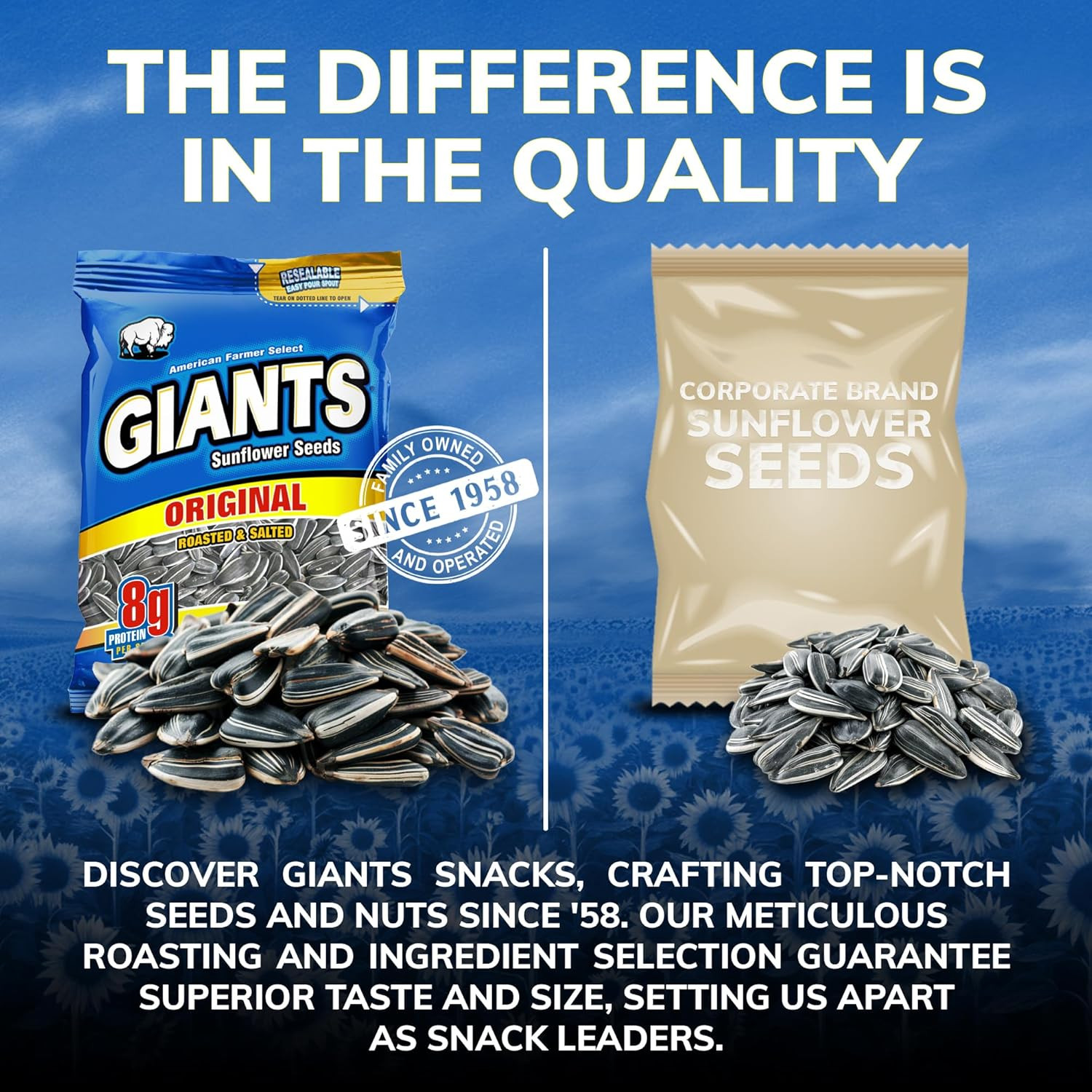 GIANTS Original Sunflower Seeds – Sunflower Seeds to Eat, Sunflower Seeds Bulk,