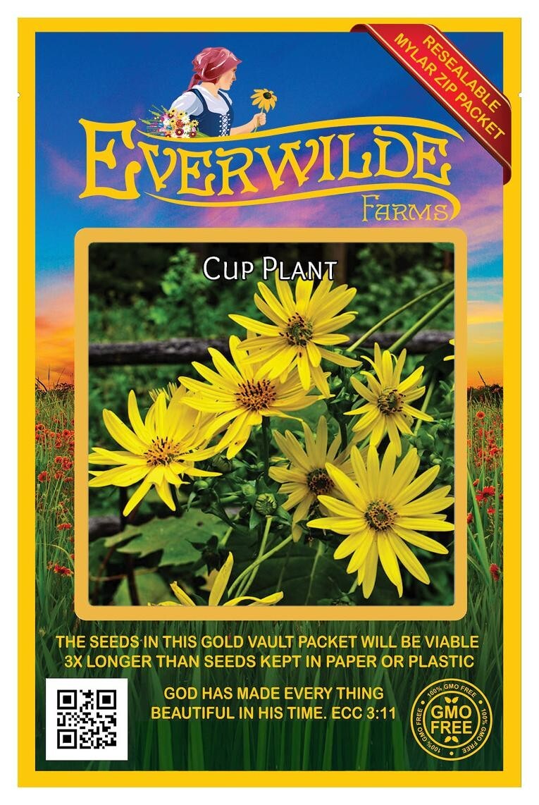 150 Cup Plant Wildflower Seeds – Everwilde Farms Mylar Seed Packet
