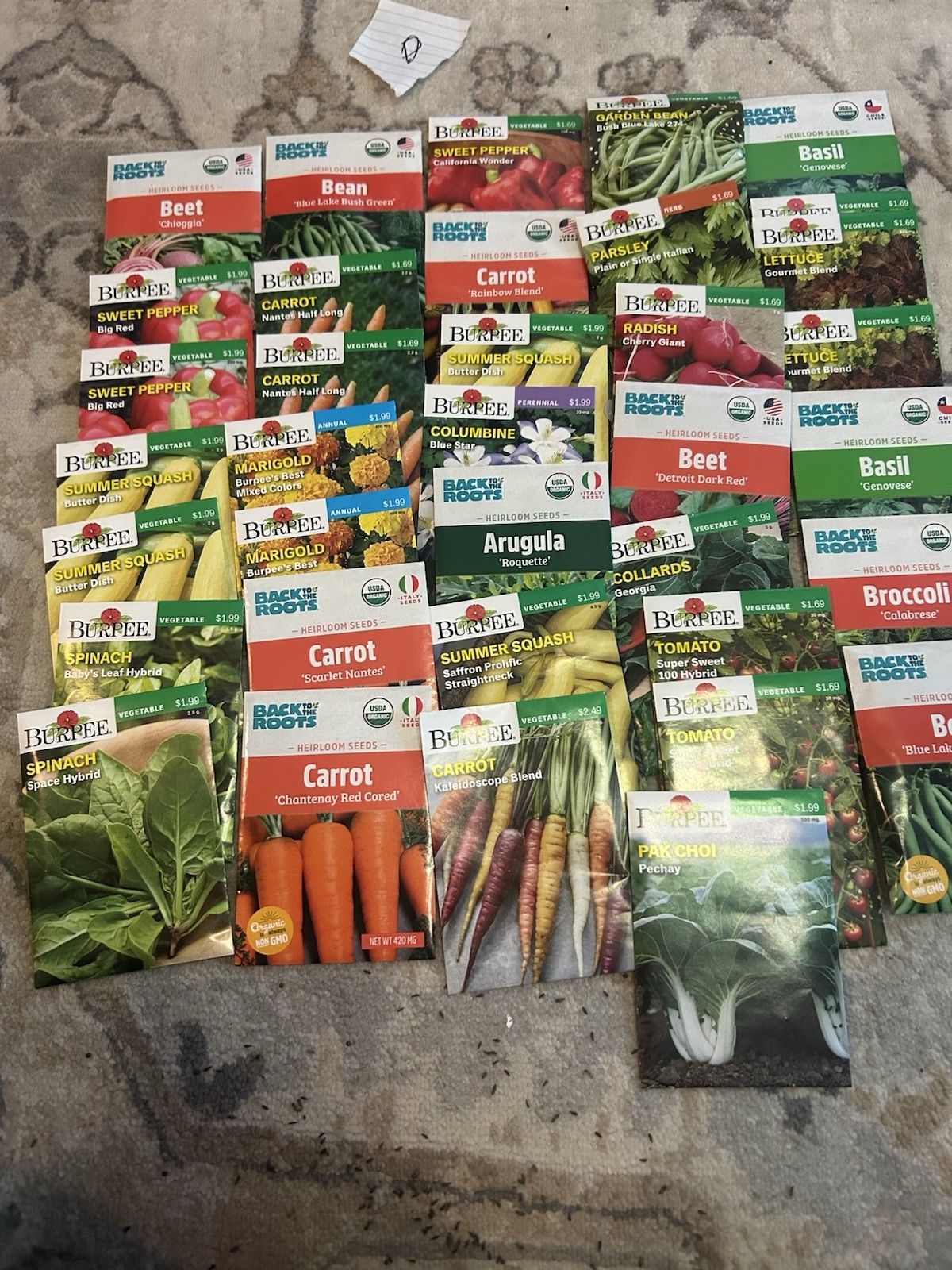 Lot D seeds Vegetable, flowers And Herb Seed Packets Packs 2025 mix gardening.