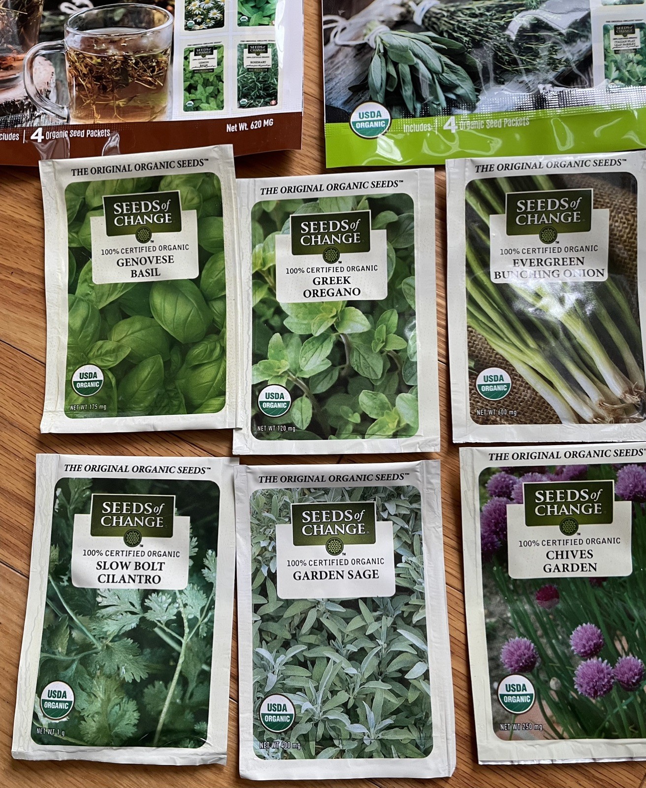 Culinary Herb & Herbal Tea Garden Seeds Variety Pack – 14 Organic Non-GMO