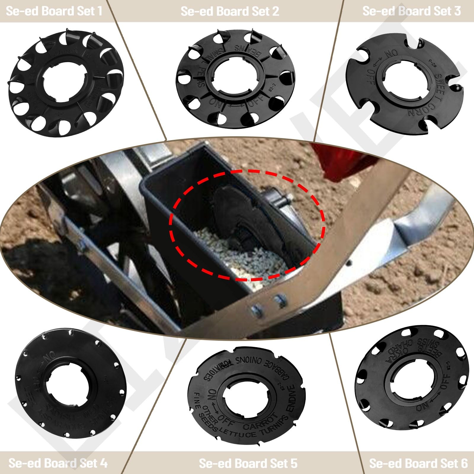 60009 60010 Optional Seed Plate 12 Set for Earthway 10001 1001-B Garden Seeder
