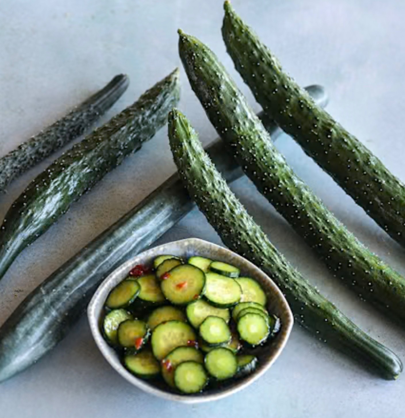 20 Fresh China Jade Burpless Cucumber Seeds, Parthenocarpic, Disease Resistance