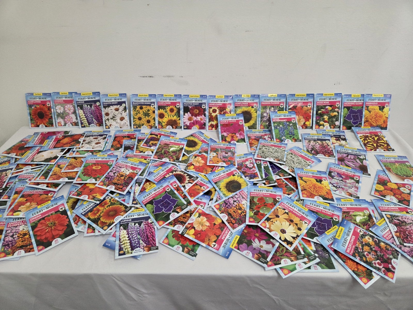 Lot Of 100 Variety Flower Seeds Packs Garden Pollinator- ALL FERRY MORSE 12/26