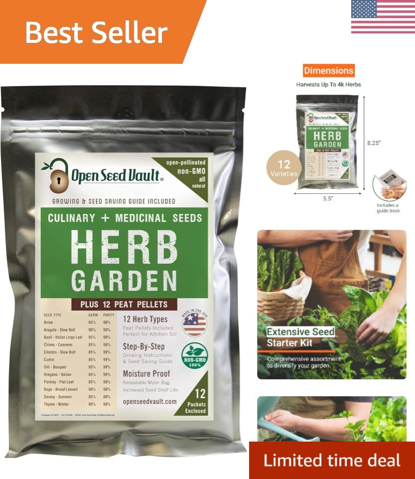4,000 Non GMO Heirloom Vegetable Seeds for Planting Vegetables and Fruits – 1…