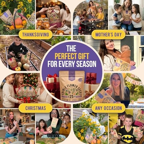 Variety Pack for Indoor Outdoor 25 Edible Flower Seeds Edible Flower Seeds