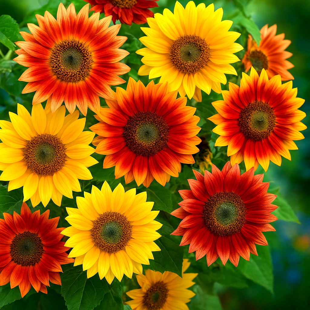50 AUTUMN BEAUTY SUNFLOWER SEEDS MIX RARE GIANT TALL POLLINATORS BEES HEDGE US