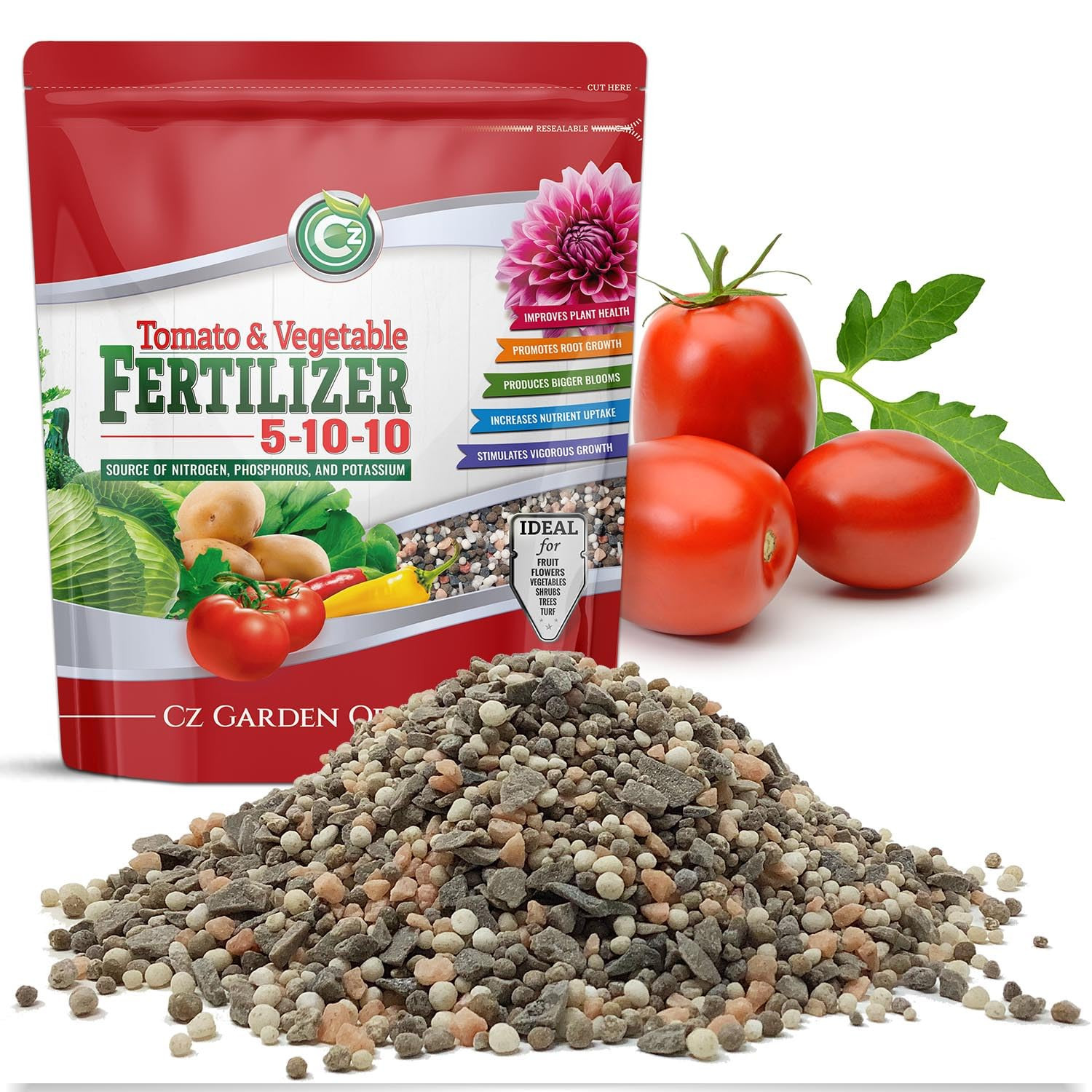 5-10-10 Tomato & Vegetable Fertilizer – Made in USA – NPK + Micronutrients Pl…