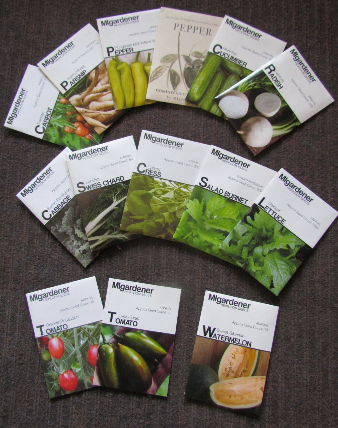 14 Sealed Packs Assorted Vegetable & Fruit Seeds-2025 tomato greens melon etc