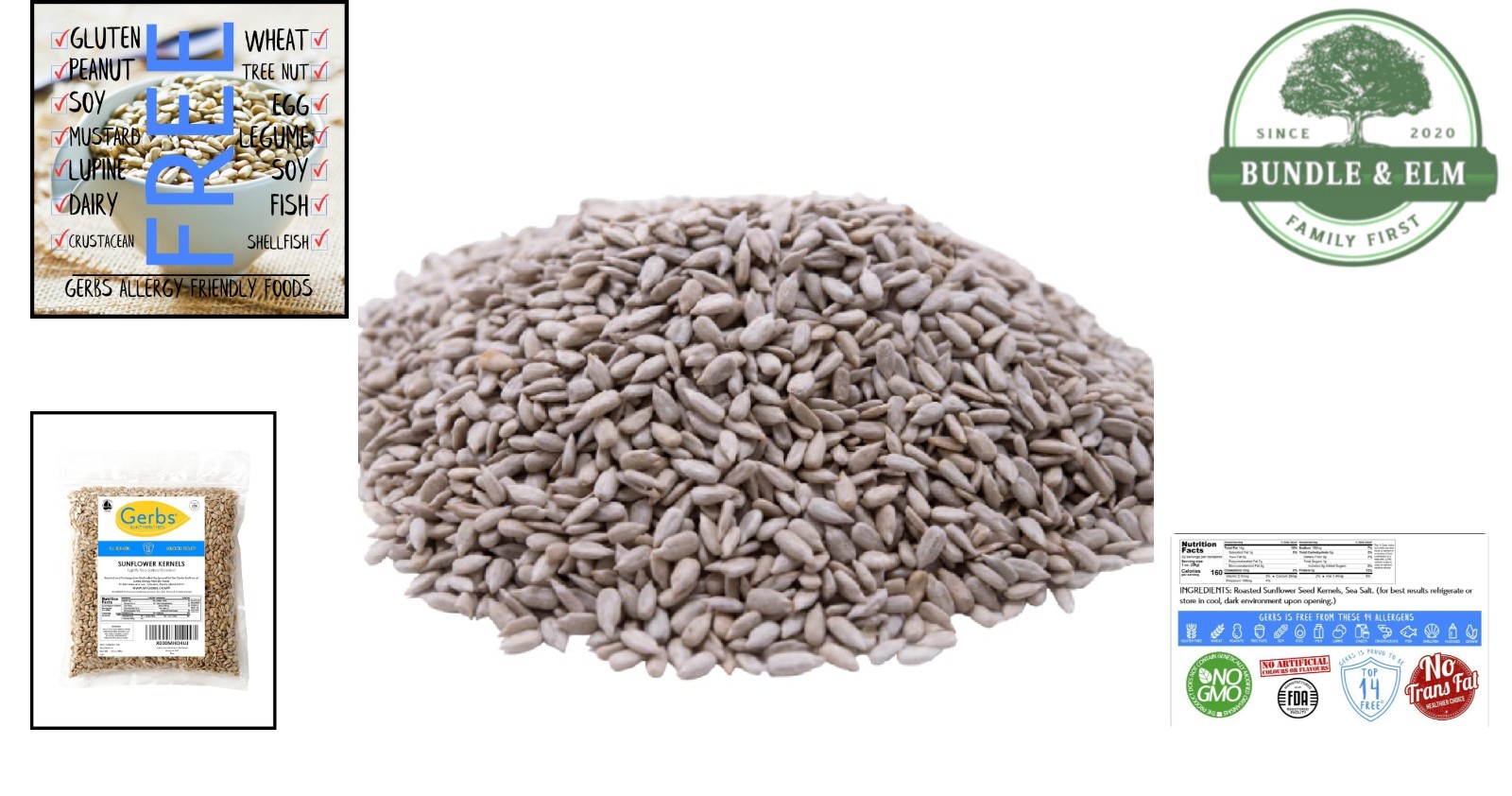 Roasted Sunflower Seed Kernels, and Gluten Free, 32 Ounce Pack