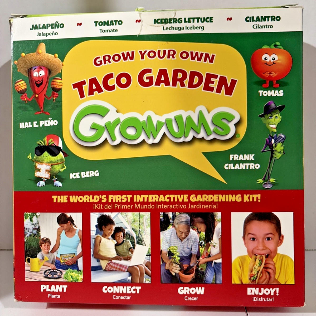 Interactive Gardening Kit-Grow Your Own Taco Garden! By Growums. New In Box