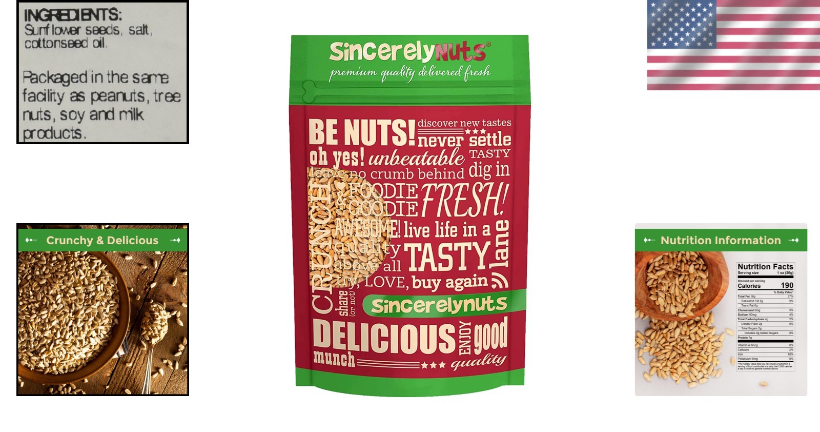 Delicious Roasted Hulled Sunflower Seeds – Kosher Certified Snack, 1LB