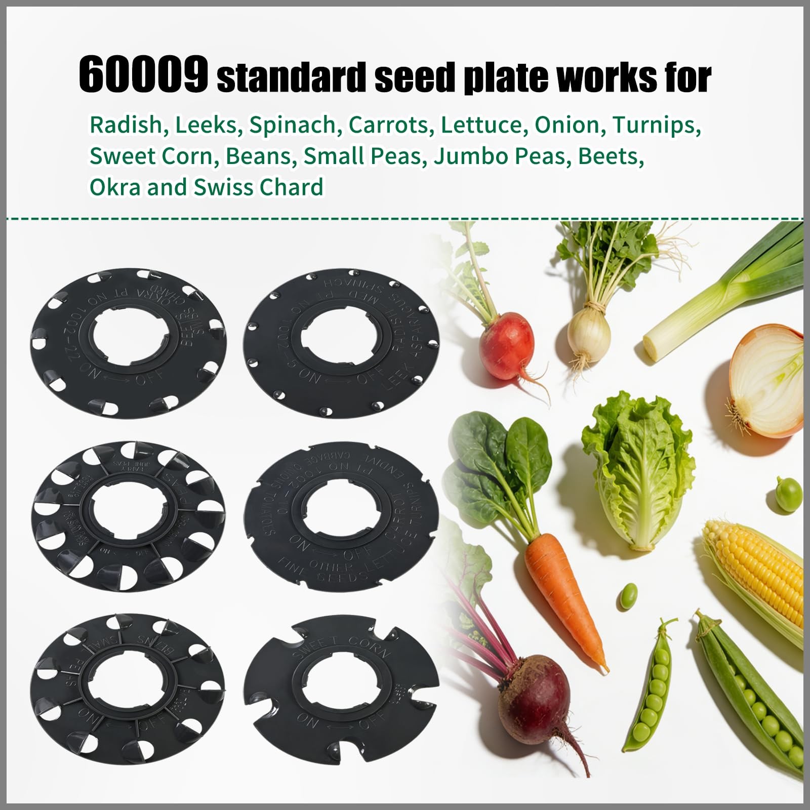 12 Set Seed Plates Compatible with EarthWay 1001-B 10001 Garden Seeder