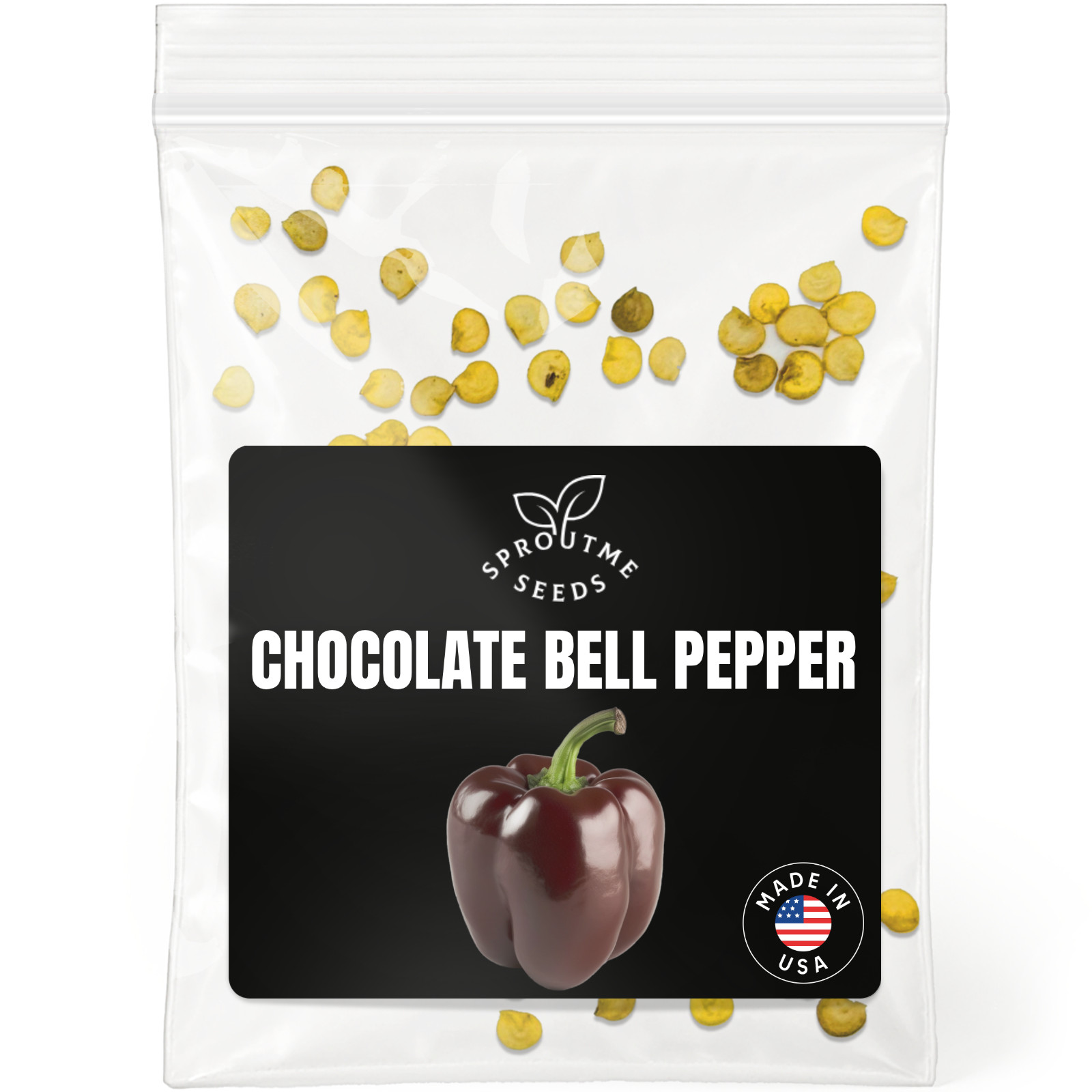 Chocolate Bell Pepper Seeds 50+, Heirloom Non-GMO, Sweet Brown Bells