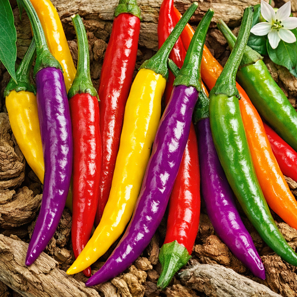 100 Heirloom Mixed Rainbow Cayenne Pepper Seeds Superior Health Benefits – Spicy