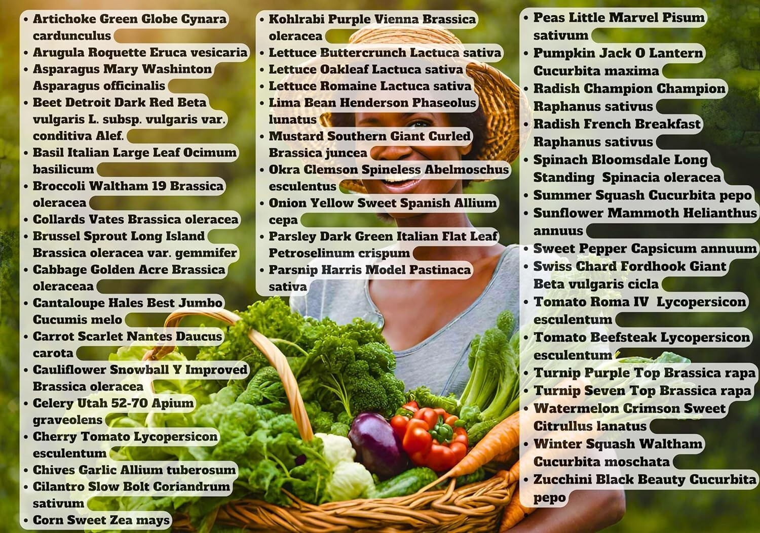 100 Seed Packets, 50 Different Vegetable & Fruit Seeds. 100,000 Individual Se…