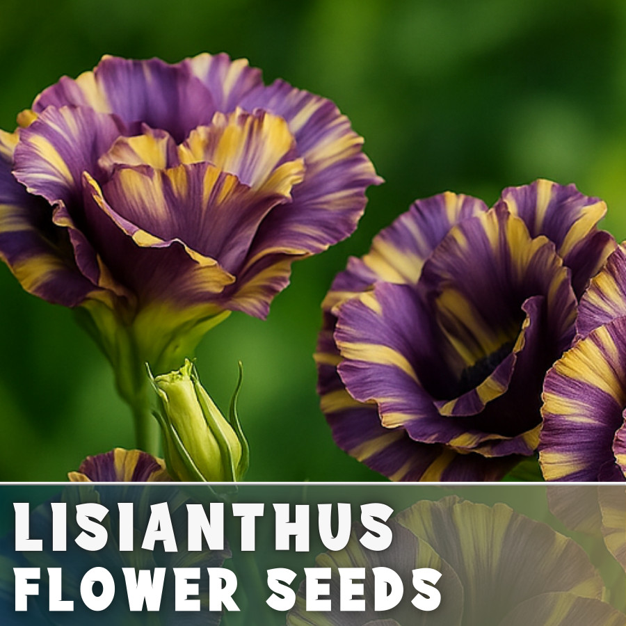 Halo Lisianthus Seeds – 100 Seeds Garden Bloom Flower Seed Non Gmo