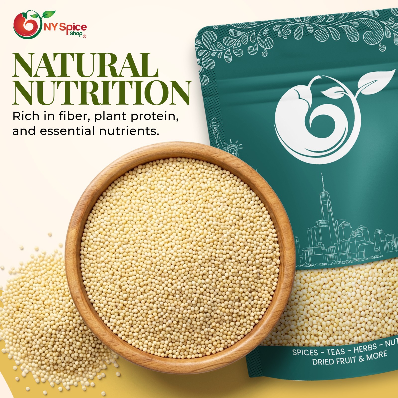Barnyard Millet, Sawan – (Echinochloa frumentacea) Premium Quality – NY Spice