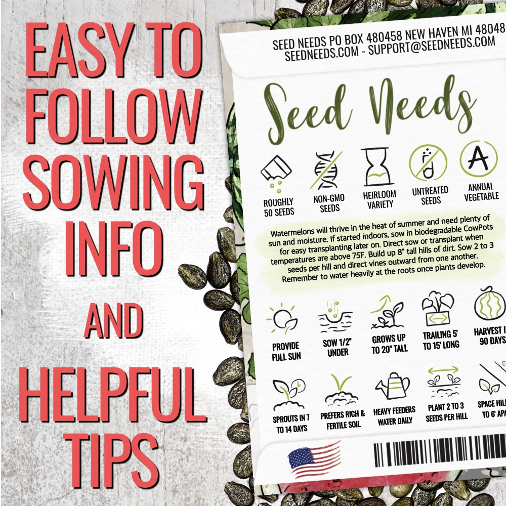 Crimson Sweet Watermelon Seeds For Planting (Citrullus lanatus)