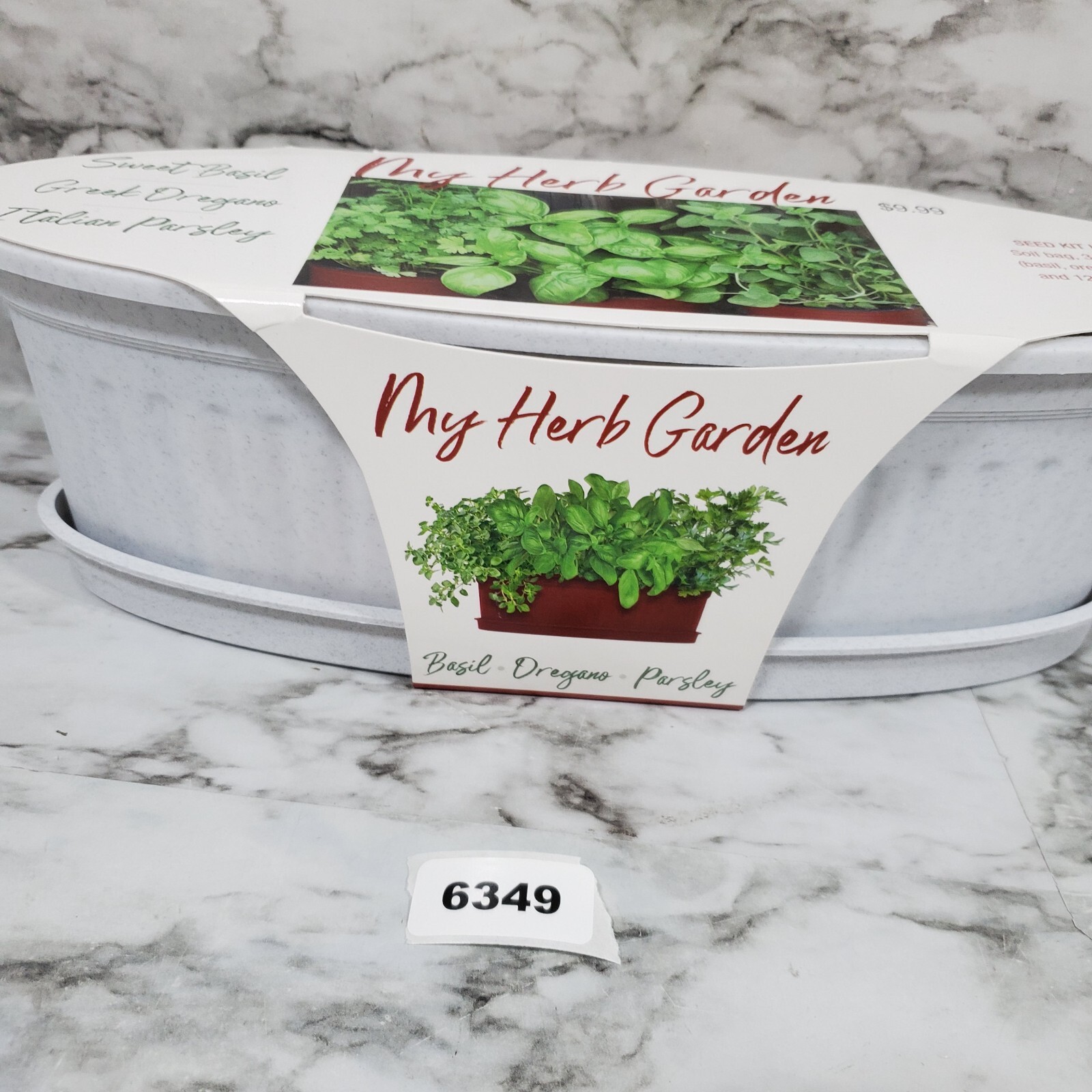 My Herb Garden White Basil, Oregano, Parsley Seed Planter Kit for Kitchen Garden