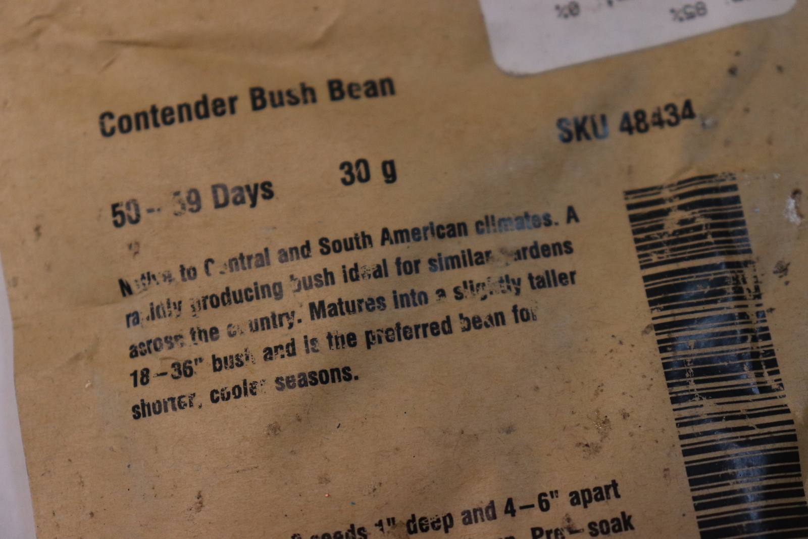 Mountain Valley Seed Company Jade Bush Bean Seeds 30g 48434