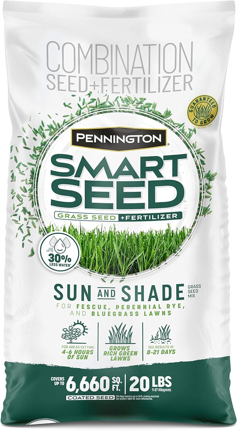 Pennington Smart Seed Sun and Shade Grass Mix 20 Lb, Black Label